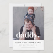 Papa Hart - Eerste Vaderdag fotokaart Kaart (Voorkant)