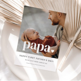 Papa Hart - Eerste Vaderdag fotokaart Kaart