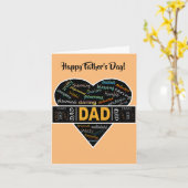 Papa Heart African Happy Vaderdag Kaart (Gele Bloem)