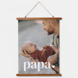 Papa Heart - Eerste Vaderdag Foto Hangend Wandkleed