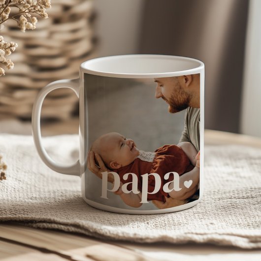 Papa Heart - Eerste Vaderdag Foto Koffiemok
