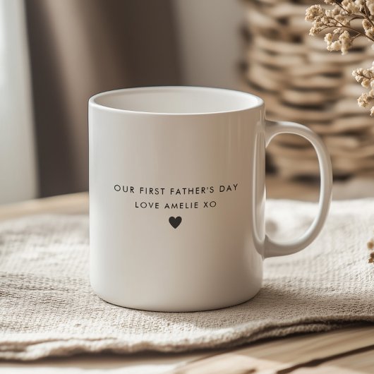 Papa Heart - Eerste Vaderdag Foto Koffiemok