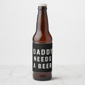 Papa heeft bier nodig etiket (Voorkant)
