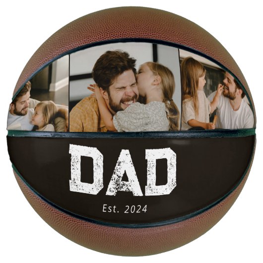 Papa heeft Black Fun 3-foto ingesteld Basketbal (Voorkant)