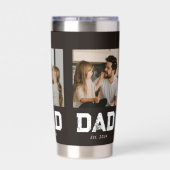 Papa heeft Black Fun 3-foto ingesteld Geïsoleerde Drinkbeker (Achterkant)