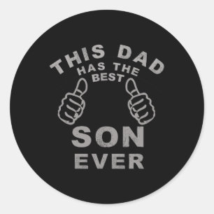 Papa heeft de beste zoon ooit vaders dag cadeau va ronde sticker