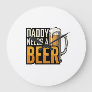 Papa heeft een biertje nodig Vintage graveer shirt Grote Klok