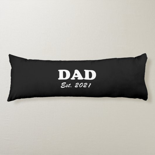 Papa heeft een datum vastgesteld zwart-wit modern lichaamskussen (Voorkant)