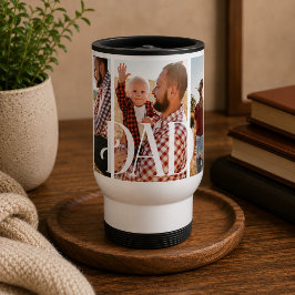 Papa heeft een gepersonaliseerde gezinsfoto gemaak reisbeker