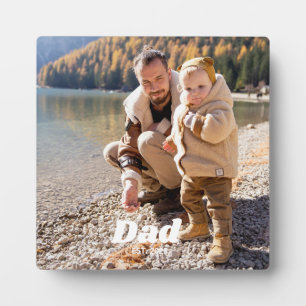 Papa heeft een vet wit typografie foto blok opgeze fotoplaat