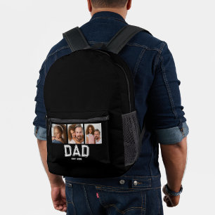 Papa Heeft Elegante 3 Foto Cadeaus Zwart Gevestigd Bedrukte Rugzak
