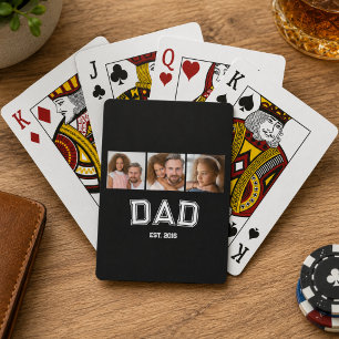 Papa Heeft Elegante 3 Foto Cadeaus Zwart Pokerkaarten