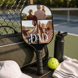 Papa Heeft Gepersonaliseerde Familie Foto Pickleball Paddle