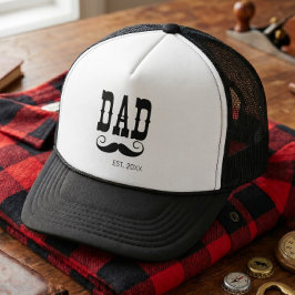 Papa heeft het jaar van de snor western vintage op trucker pet