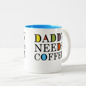 Papa heeft koffie nodig tweekleurige koffiemok (Voorkant rechts)