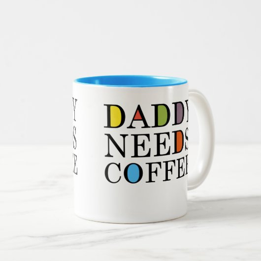 Papa heeft koffie nodig tweekleurige koffiemok (Voorkant rechts)