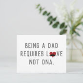Papa heeft liefde nodig, geen DNA Mustache Heart Briefkaart (Staand voorkant)