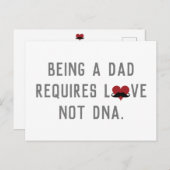 Papa heeft liefde nodig, geen DNA Mustache Heart Briefkaart (Voorkant / Achterkant)