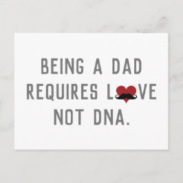 Papa heeft liefde nodig, geen DNA Mustache Heart Briefkaart
