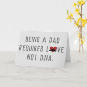 Papa heeft liefde nodig, geen DNA Mustache Heart Kaart (Gele Bloem)