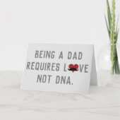 Papa heeft liefde nodig, geen DNA Mustache Heart Kaart (Voorkant)