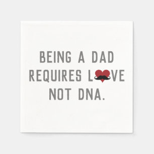 Papa heeft liefde nodig, geen DNA Mustache Heart Servet