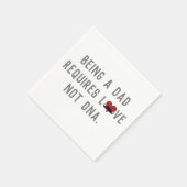 Papa heeft liefde nodig, geen DNA Mustache Heart Servet (Hoek)