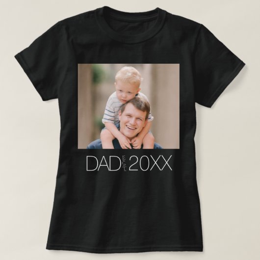 Papa heeft moderne script foto opgericht t-shirt (Design voorkant)