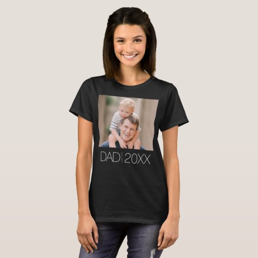 Papa heeft moderne script fotoregio ingesteld t-shirt (Voorkant volledig)
