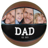 Papa heeft moderne zwart-wit 3 foto basketbal (Voorkant)