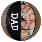 Papa heeft moderne zwart-wit 3 foto basketbal (Verticaal)
