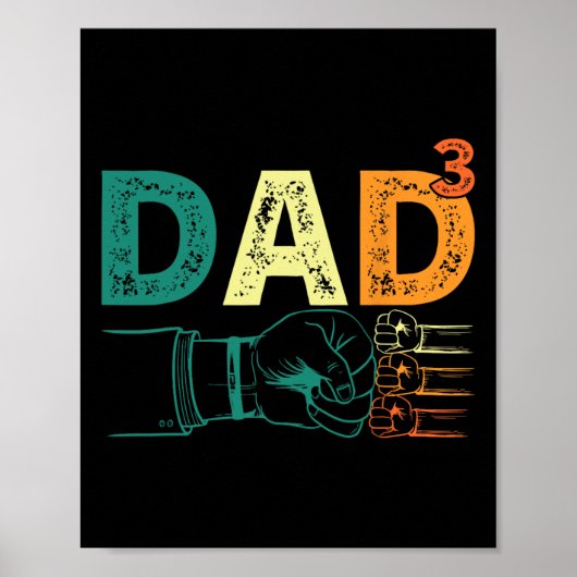 Papa heeft pap van drie Mannen citaten, grappige k Poster (Voorkant)