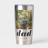 Papa heeft Vaderdag gefotografeerd Geïsoleerde Drinkbeker (Achterkant)