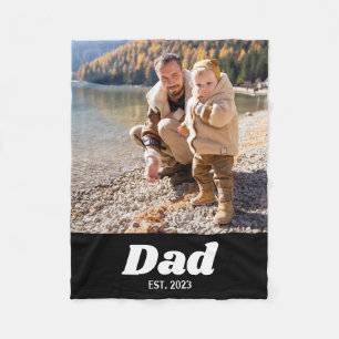 Papa heeft vet wit typografie foto ingesteld fleece deken