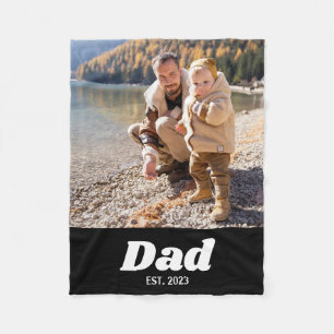 Papa heeft vet wit typografisch foto ingesteld fleece deken