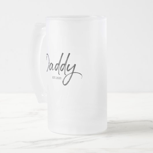 Papa heeft Year Custom Vaderdag opgericht Matglas Bierpul (Voorkant links)