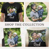 Papa heeft zwart-wit script foto opgericht keramisch ornament