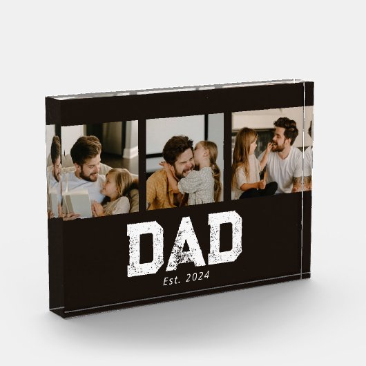 Papa heeft Zwarte Fun 3-foto ingesteld Fotoblokken (Links)