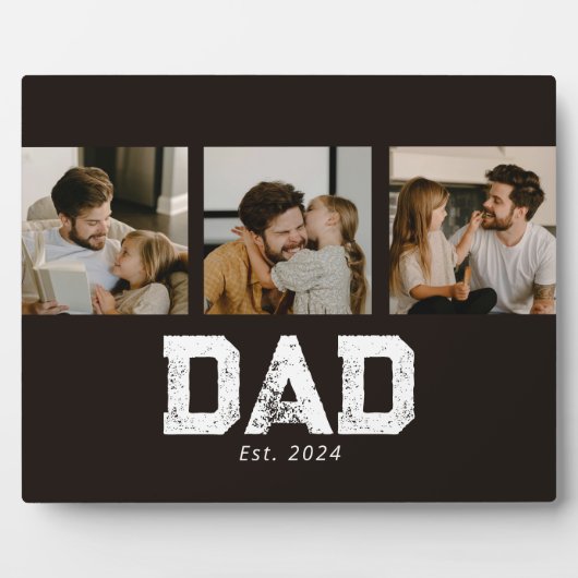 Papa heeft Zwarte Fun 3-foto ingesteld Fotoplaat (Voorkant)