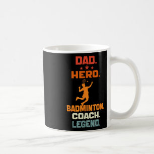Papa Held Badminton Coach Legende Badminton Speler Koffiemok
