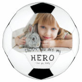 Papa Held Vader Familie Foto Voetbal (Voorkant)