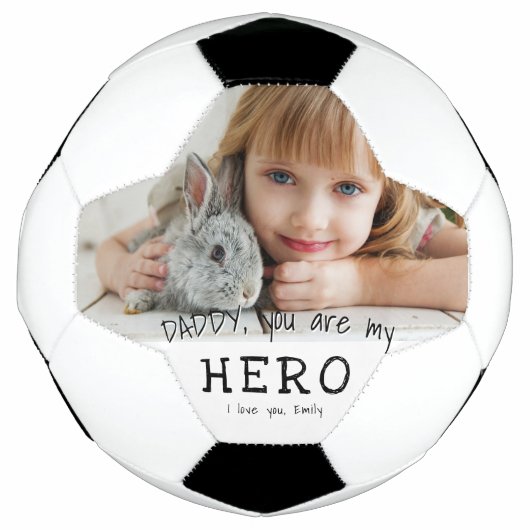 Papa Held Vader Familie Foto Voetbal (Voorkant)