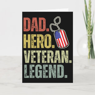 Papa Held Veteraan Legende Vaderdag Papa Opa Ve Kaart