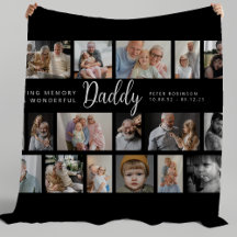 Papa-herdenkingsdeken met 18 foto's