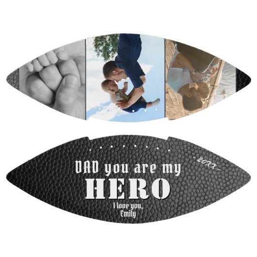 Papa Hero Leather print vaders dag Foto Collage American Football (Panelen)