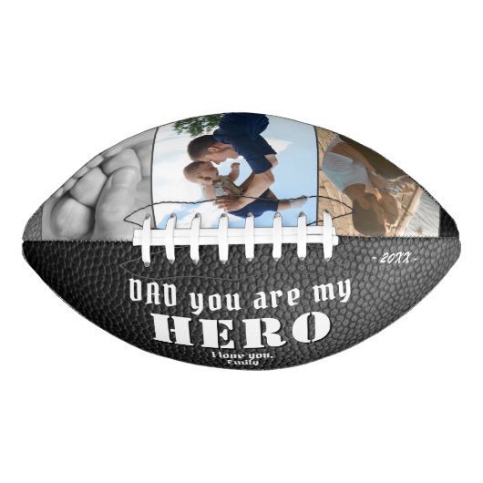 Papa Hero Leather print vaders dag Foto Collage American Football (Voorkant)