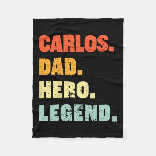 Papa Hero Legend Gepersonaliseerde aangepaste naam Fleece Deken (Voorkant)