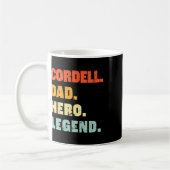 Papa Hero Legend Gepersonaliseerde aangepaste naam Koffiemok (Links)