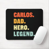 Papa Hero Legend Gepersonaliseerde aangepaste naam Muismat (Met muis)