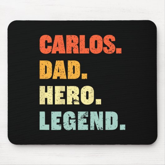 Papa Hero Legend Gepersonaliseerde aangepaste naam Muismat (Voorkant)